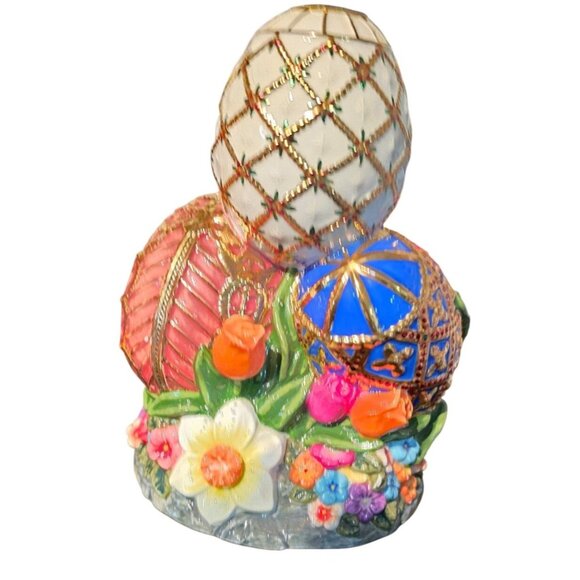 2 Christopher Radko Easter Faberge Egg Candle Holder Spring Holiday Decor 8" - Picture 5 of 16